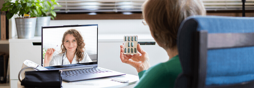 une patiente et son médecin en téléconsultation