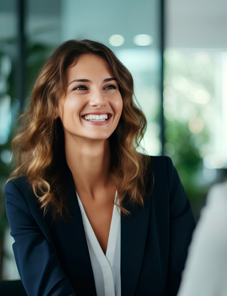jeune femme souriante